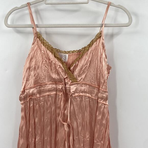 213 layered crinkle pink blue mini dress - Picture 4 of 6